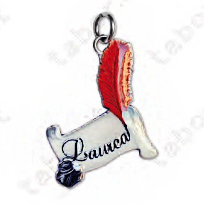 CIONDOLO PIUMA SMALTATO